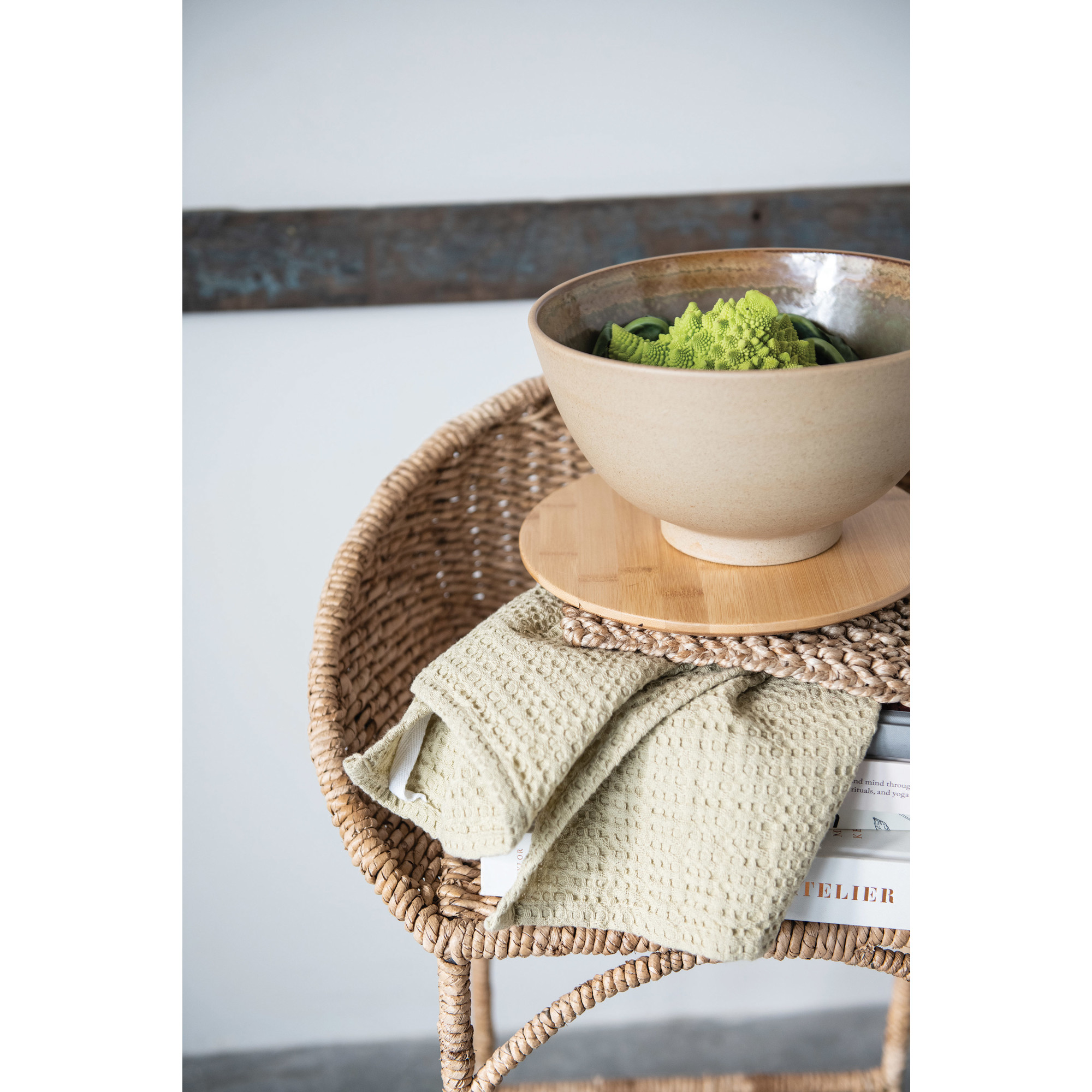 8 Square Jute Crocheted Pot Holder, Natural